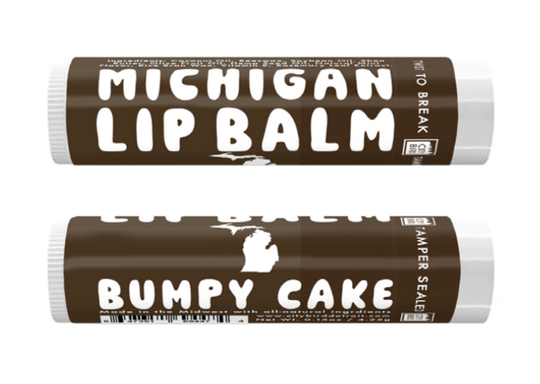 Michigan Organic Beeswax Lip Balm, Chocolate Bumpy Cake