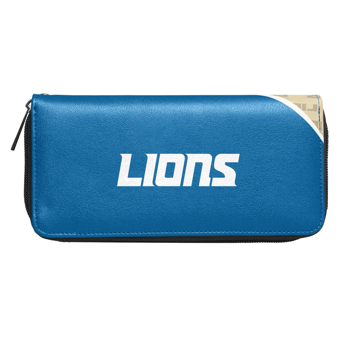 NFL Detroit Lions Curve Organizer Zip Wallet
