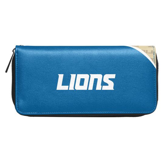 NFL Detroit Lions Curve Organizer Zip Wallet