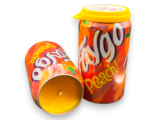 Faygo Peach Pop Soy Candle: 12 oz Can Candle