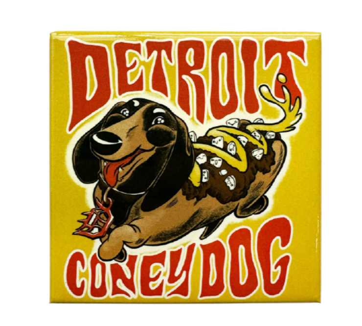 Coney Doggy Square Magnet