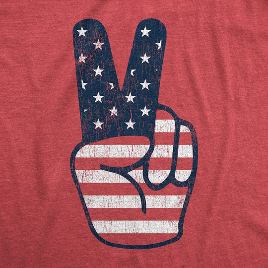 Peace Sign American Flag Men&