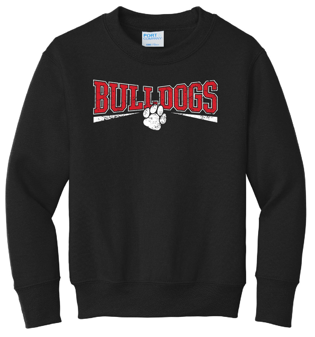 Bulldogs Paw Print Crewneck Sweatshirt