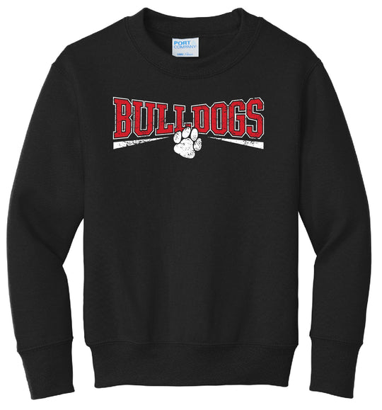 Bulldogs Paw Print Crewneck Sweatshirt