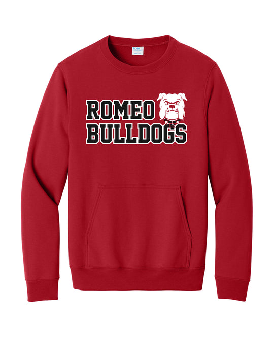 Romeo Bulldogs Pocket Crewneck
