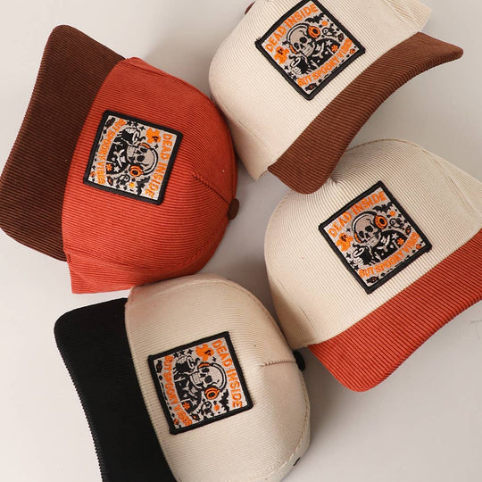 DEAD INSIDE BUT SPOOKY VIBES Corduroy Trucker Hat