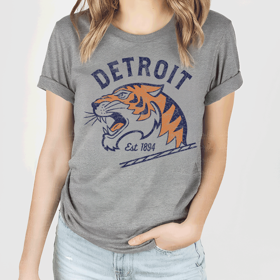 Detroit Baseball 3/4 Sleeve T-shirt