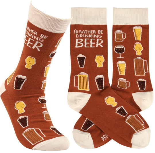 Rather Be Drinking Beer Socks