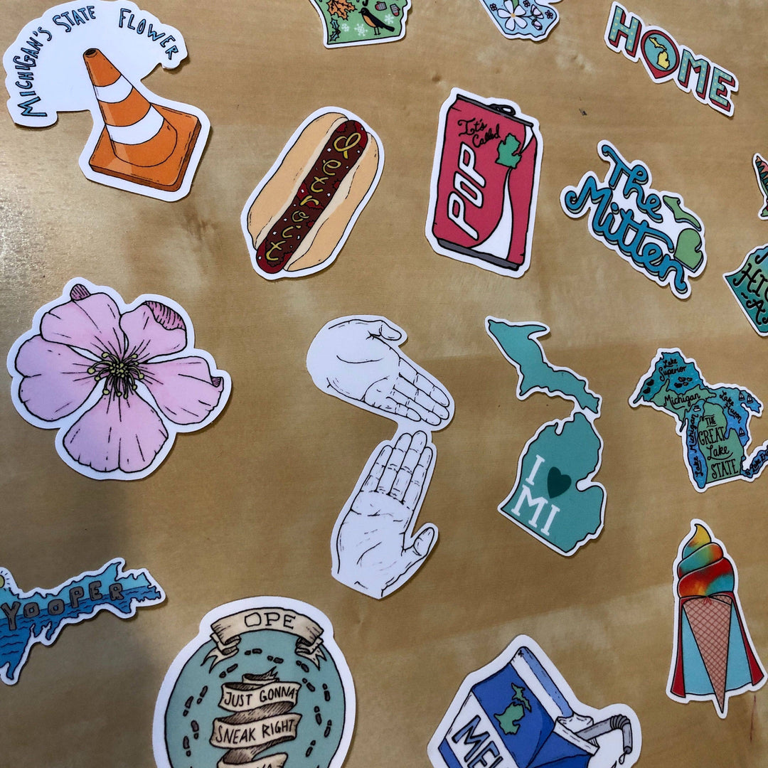 Detroit hot dog  - Michigan Sticker