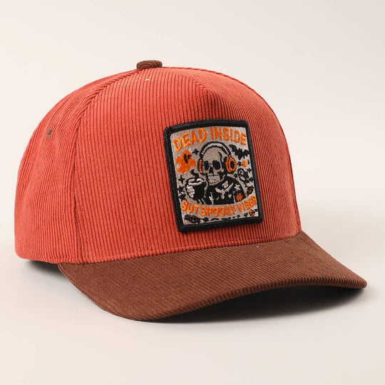 DEAD INSIDE BUT SPOOKY VIBES Corduroy Trucker Hat
