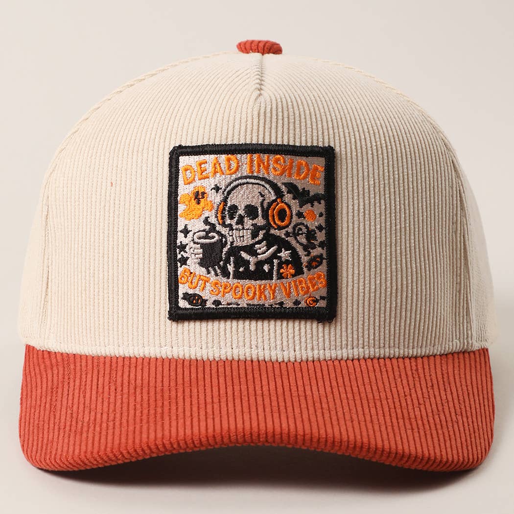DEAD INSIDE BUT SPOOKY VIBES Corduroy Trucker Hat