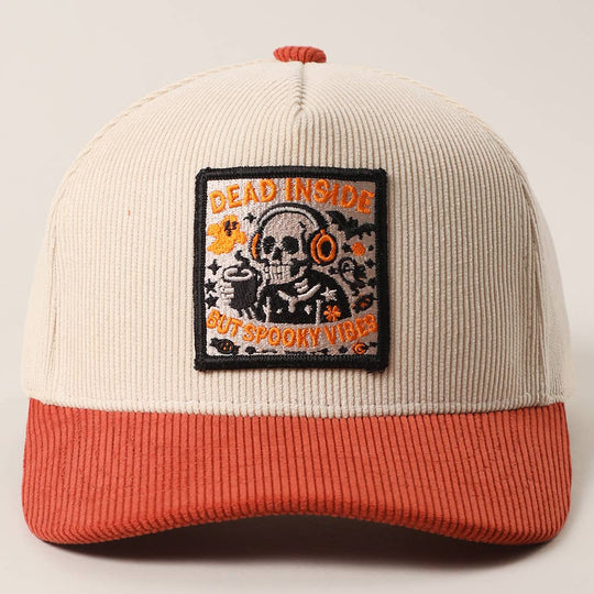 DEAD INSIDE BUT SPOOKY VIBES Corduroy Trucker Hat