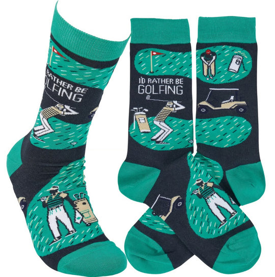 Rather Be Golfing Socks