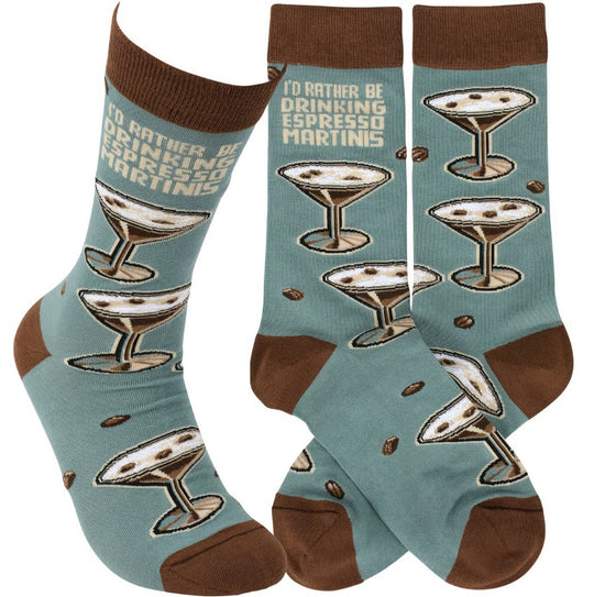 Rather Be Drinking Espresso Martinis Socks