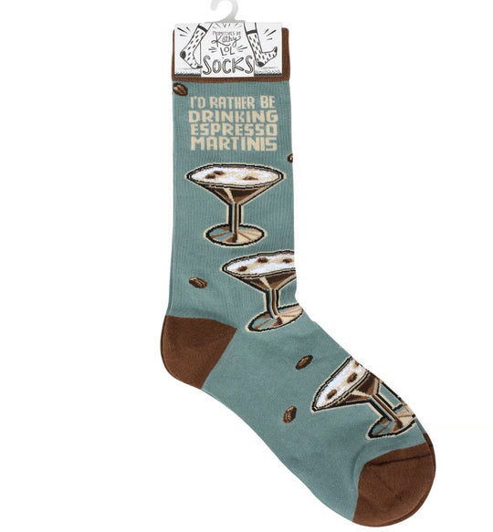 Rather Be Drinking Espresso Martinis Socks