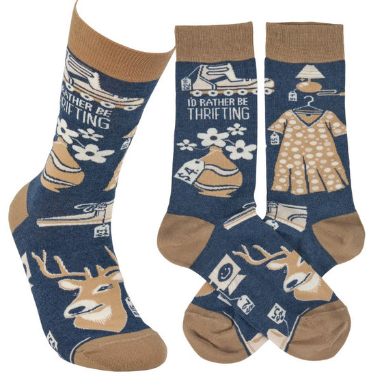 Rather Be Thrifting Socks