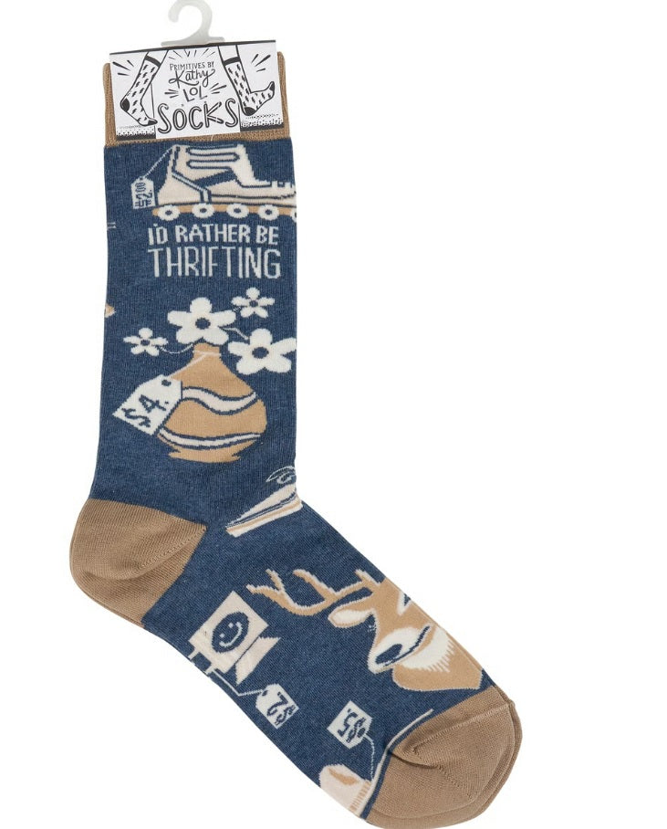 Rather Be Thrifting Socks